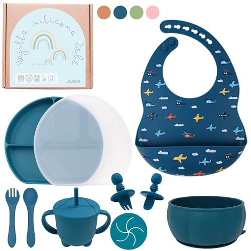 Baby Geschirrset | 11 Stücke BPA FREE | Baby teller mit saugnapf | Baby besteck set | Baby Teller Set | Trinklernbecher | Kindergeschirr set | geschirr set | Esslernlöffel baby | Im Geschenkkarton Baby Geschirrset | 11 Stücke BPA FREE | Baby teller mit saugnapf | Baby besteck set | Baby Teller Set | Trinklernbecher | Kindergeschirr set | geschirr set | Esslernlöffel baby | Im Geschenkkarton von Lautoki