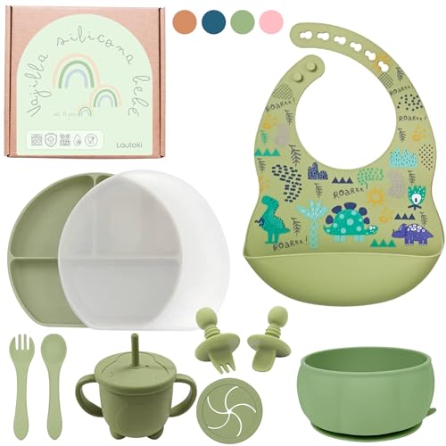 Baby Geschirrset | 11 Stücke BPA FREE | Baby teller mit saugnapf | Baby besteck set | Baby Teller Set | Trinklernbecher | Kindergeschirr set | geschirr set | Esslernlöffel baby | Im Geschenkkarton Baby Geschirrset | 11 Stücke BPA FREE | Baby teller mit saugnapf | Baby besteck set | Baby Teller Set | Trinklernbecher | Kindergeschirr set | geschirr set | Esslernlöffel baby | Im Geschenkkarton von Lautoki