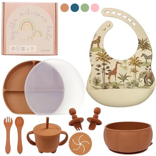 Baby Geschirrset | 11 Stücke BPA FREE | Baby teller mit saugnapf | Baby besteck set | Baby Teller Set | Trinklernbecher | Kindergeschirr set | geschirr set | Esslernlöffel baby | Im Geschenkkarton Baby Geschirrset | 11 Stücke BPA FREE | Baby teller mit saugnapf | Baby besteck set | Baby Teller Set | Trinklernbecher | Kindergeschirr set | geschirr set | Esslernlöffel baby | Im Geschenkkarton von Lautoki