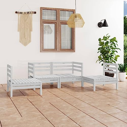Haus & Garten, Möbel, 4-teiliges Garten-Lounge-Set, weiß, massives Kiefernholz Haus & Garten, Möbel, 4-teiliges Garten-Lounge-Set, weiß, massives Kiefernholz von Lauuoeriau