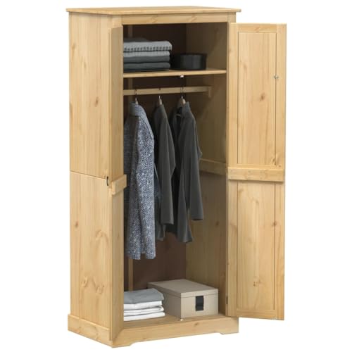 Haus & Garten, Möbel-Warderobe Corona 76x50x170 cm Massivholz Kiefer von Lauuoeriau