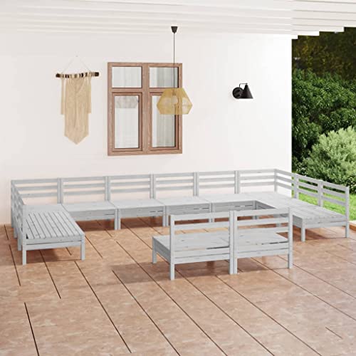 Haus & Garten, Möbel: 12-teiliges Garten-Lounge-Set, weiß, Massivholz, Kiefer Haus & Garten, Möbel: 12-teiliges Garten-Lounge-Set, weiß, Massivholz, Kiefer von Lauuoeriau