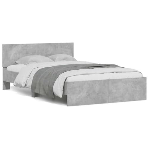 Home & Garden Möbelbett Bettgestell mit Kopfteil und LED Beton Grau 135x190 cm Doppel Home & Garden Möbelbett Bettgestell mit Kopfteil und LED Beton Grau 135x190 cm Doppel von Lauuoeriau
