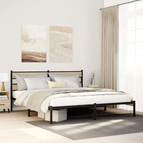 Lauuoeriau Furniture Item Home Metallbettrahmen ohne Matratze Sonoma Eiche 193x203 cm Möbel Lauuoeriau Furniture Item Home Metallbettrahmen ohne Matratze Sonoma Eiche 193x203 cm Möbel von Lauuoeriau