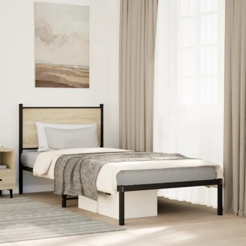 Lauuoeriau Furniture Item Home Metallbettrahmen ohne Matratze Sonoma Eiche 90x200 cm Möbel Lauuoeriau Furniture Item Home Metallbettrahmen ohne Matratze Sonoma Eiche 90x200 cm Möbel von Lauuoeriau