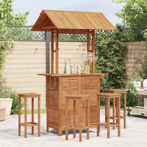 Lauuoeriau Furniture Item Home Outdoor Bartisch mit Dach 113x106x217cm Akazienholz-Möbel massiv Lauuoeriau Furniture Item Home Outdoor Bartisch mit Dach 113x106x217cm Akazienholz-Möbel massiv von Lauuoeriau