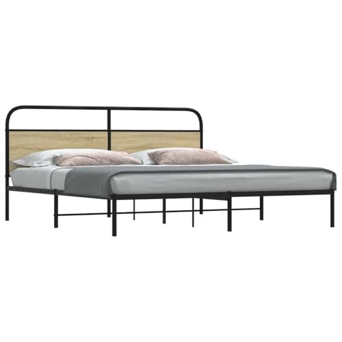 Lauuoeriau Furniture Item home Metallbettrahmen ohne Matratze Sonoma Eiche 180x200 cm Super King-Möbel Lauuoeriau Furniture Item home Metallbettrahmen ohne Matratze Sonoma Eiche 180x200 cm Super King-Möbel von Lauuoeriau