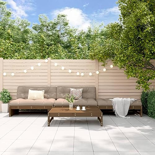 Lauuoeriau Haus & Garten, Möbel, 4-teiliges Garten-Lounge-Set, braun, Massivholz, Kiefer Lauuoeriau Haus & Garten, Möbel, 4-teiliges Garten-Lounge-Set, braun, Massivholz, Kiefer von Lauuoeriau
