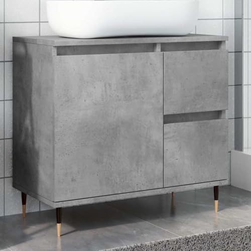 Lauuoeriau Haus & Garten, Möbel-Badschrank, Betongrau, 65 x 33 x 60 cm, Holzwerkstoff Lauuoeriau Haus & Garten, Möbel-Badschrank, Betongrau, 65 x 33 x 60 cm, Holzwerkstoff von Lauuoeriau