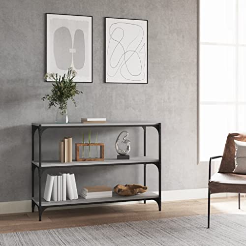 Lauuoeriau Haus & Garten, Möbel-Bücherschrank, Grau, Sonoma, 100 x 33 x 70,5 cm, Holz- und Stahlwerkstoff Lauuoeriau Haus & Garten, Möbel-Bücherschrank, Grau, Sonoma, 100 x 33 x 70,5 cm, Holz- und Stahlwerkstoff von Lauuoeriau