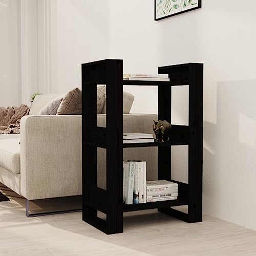 Lauuoeriau Haus & Garten, Möbel-Bücherschrank/Raumteiler schwarz 60x35x91cm Kiefer Massivholz Lauuoeriau Haus & Garten, Möbel-Bücherschrank/Raumteiler schwarz 60x35x91cm Kiefer Massivholz von Lauuoeriau