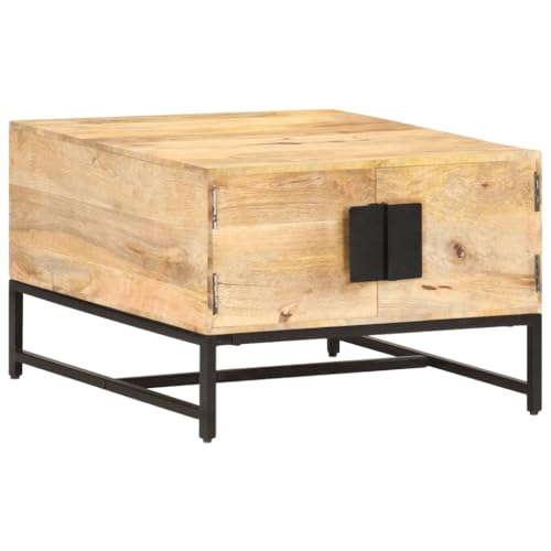 Lauuoeriau Haus & Garten, Möbel-Coffee Tisch, 67 x 67 x 45 cm, massives Mangoholz von Lauuoeriau