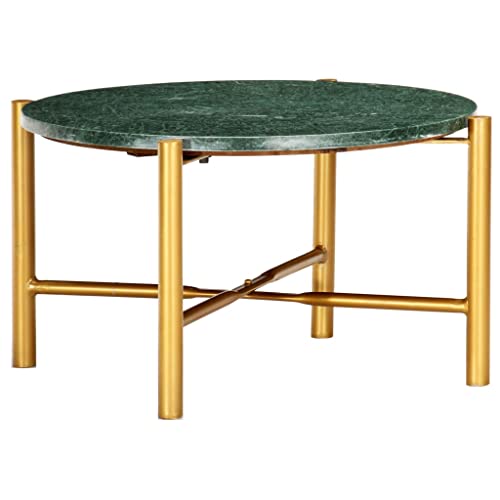 Lauuoeriau Haus & Garten, Möbel-Coffee Tisch, grün, 60 x 60 x 35 cm, echter Stein mit Marmorstruktur von Lauuoeriau