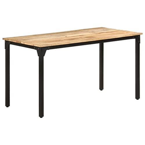 Lauuoeriau Haus & Garten, Möbel-Esstisch, 140 x 70 x 76 cm, Mangoholz, grob von Lauuoeriau