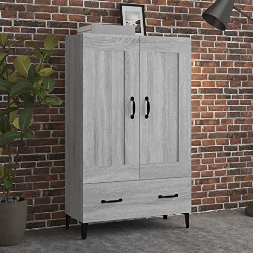 Lauuoeriau Haus & Garten, Möbel-Highboard grau Sonoma 70x31x115 cm Holzwerkstoff von Lauuoeriau