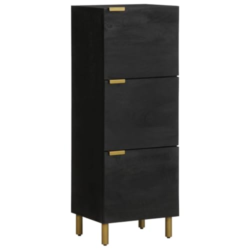 Lauuoeriau Haus & Garten, Möbel-Highboard schwarz 40x33x110 cm Holzwerkstoff von Lauuoeriau