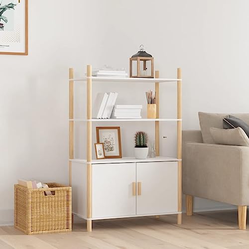 Lauuoeriau Haus & Garten, Möbel-Highboard weiß 80x40x121 cm Holzwerkstoff von Lauuoeriau