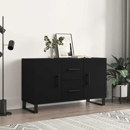 Lauuoeriau Haus & Garten, Möbel-Sideboard, schwarz, 100 x 36 x 60 cm, Holzwerkstoff von Lauuoeriau