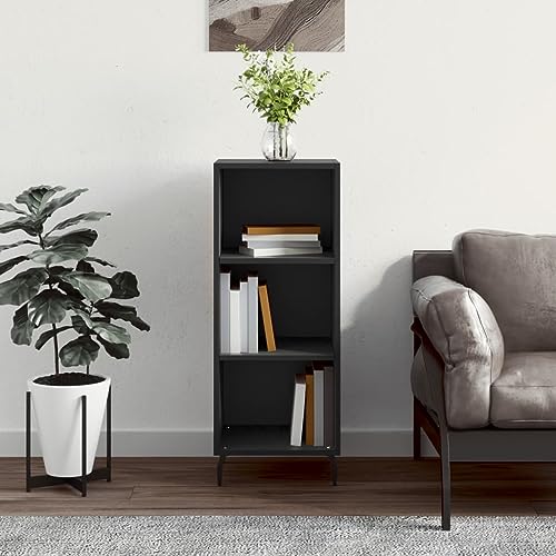 Lauuoeriau Haus & Garten, Möbel-Sideboard, schwarz, 34,5 x 32,5 x 90 cm, Holzwerkstoff von Lauuoeriau