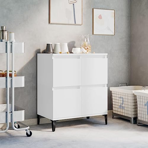 Lauuoeriau Haus & Garten, Möbel-Sideboard, weiß, 60 x 35 x 70 cm, Holzwerkstoff von Lauuoeriau