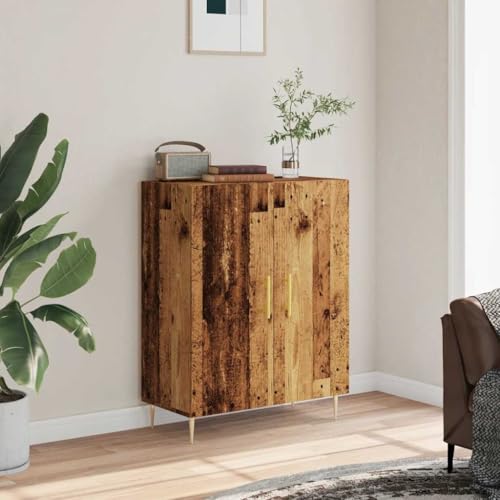 Lauuoeriau Haus & Garten, Möbel-Sideboard Altes Holz, 69,5 x 34 x 90 cm, Holzwerkstoff von Lauuoeriau