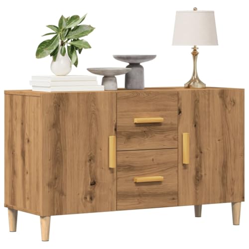 Lauuoeriau Haus & Garten, Möbel-Sideboard Artisan Eiche, 100 x 36 x 60 cm, Holzwerkstoff von Lauuoeriau