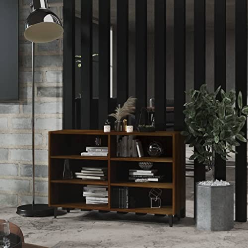 Lauuoeriau Haus & Garten, Möbel-Sideboard Braun Eiche, 103,5x35x70 cm, Holzwerkstoff von Lauuoeriau