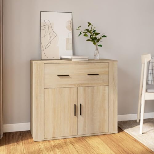 Lauuoeriau Haus & Garten, Möbel-Sideboard Sonoma Eiche 80x33x70 cm Holzwerkstoff Lauuoeriau Haus & Garten, Möbel-Sideboard Sonoma Eiche 80x33x70 cm Holzwerkstoff von Lauuoeriau