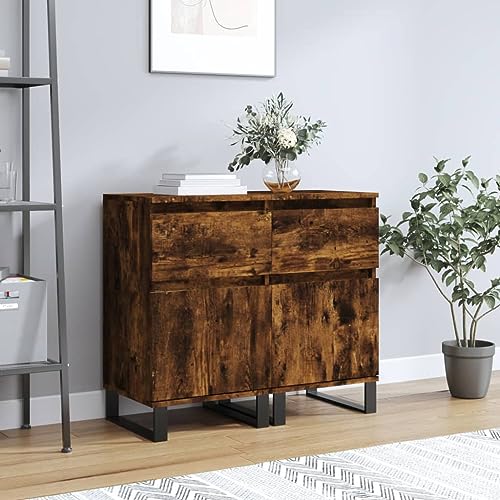 Lauuoeriau Haus & Garten, Möbel-Sideboards, 2 Stück, geräucherte Eiche, 40 x 35 x 70 cm, Holzwerkstoff Lauuoeriau Haus & Garten, Möbel-Sideboards, 2 Stück, geräucherte Eiche, 40 x 35 x 70 cm, Holzwerkstoff von Lauuoeriau
