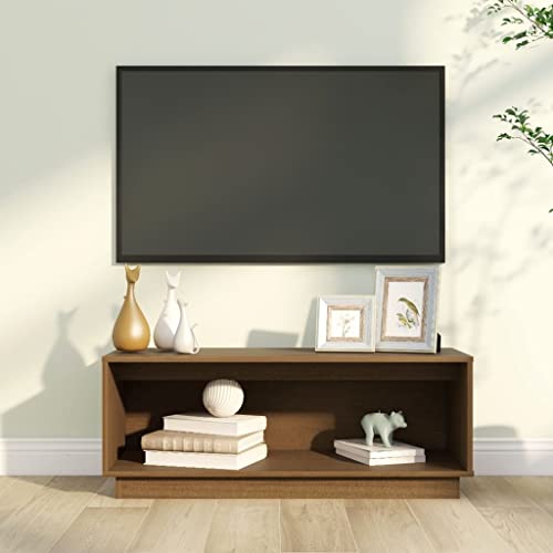 Lauuoeriau Haus & Garten, Möbel-TV-Schrank, braun, 90 x 35 x 35 cm, Massivholz, Kiefer Lauuoeriau Haus & Garten, Möbel-TV-Schrank, braun, 90 x 35 x 35 cm, Massivholz, Kiefer von Lauuoeriau