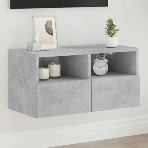 Lauuoeriau Haus & Garten, Möbel-TV-Wandschrank, Betongrau, 60 x 30 x 30 cm, Holzwerkstoff von Lauuoeriau