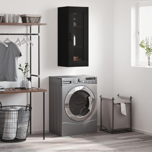 Lauuoeriau Haus & Garten, Möbel-Wandschrank, schwarz, 34,5 x 34 x 90 cm von Lauuoeriau