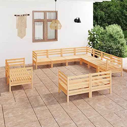 Lauuoeriau Haus & Garten, Möbel: 11-teiliges Garten-Lounge-Set, Massivholz, Kiefer Lauuoeriau Haus & Garten, Möbel: 11-teiliges Garten-Lounge-Set, Massivholz, Kiefer von Lauuoeriau