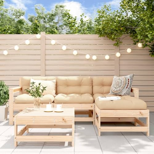 Lauuoeriau Haus & Garten, Möbel: 5-teiliges Garten-Lounge-Set, Massivholz, Kiefer Lauuoeriau Haus & Garten, Möbel: 5-teiliges Garten-Lounge-Set, Massivholz, Kiefer von Lauuoeriau