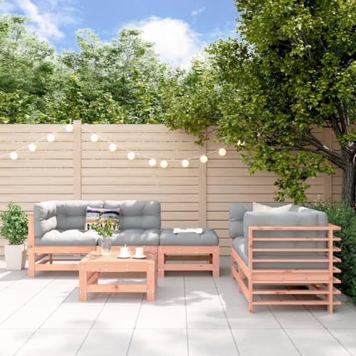 Lauuoeriau Haus & Garten, Möbel: 6-teiliges Garten-Lounge-Set, Massivholz Douglas von Lauuoeriau