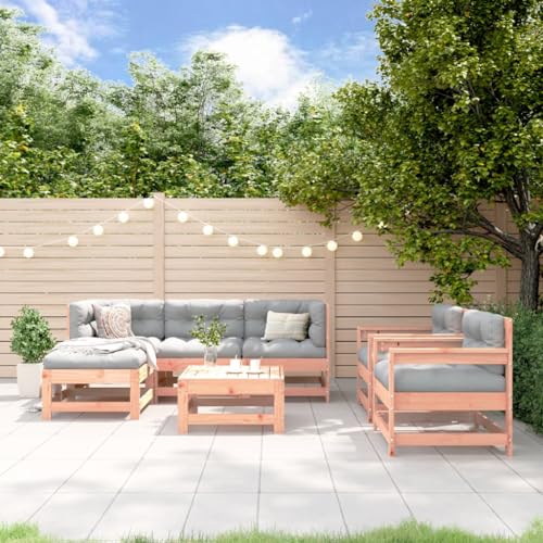 Lauuoeriau Haus & Garten, Möbel: 7-teiliges Garten-Lounge-Set, Massivholz Douglas von Lauuoeriau