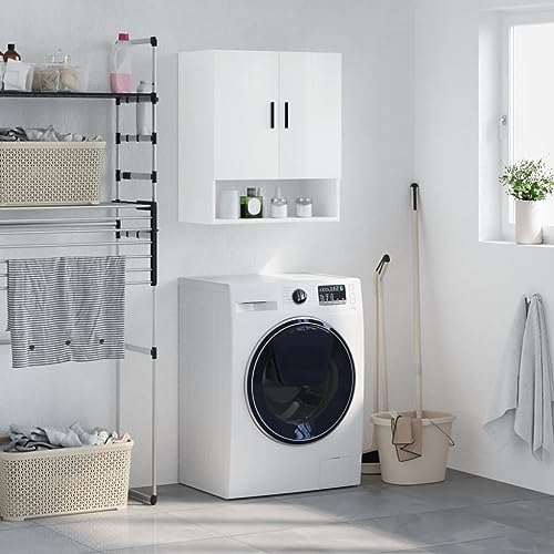 Lauuoeriau Haus & Garten Möbel-Hängeschrank Hochglanz Weiß 60x31x70 cm Holzwerkstoff von Lauuoeriau