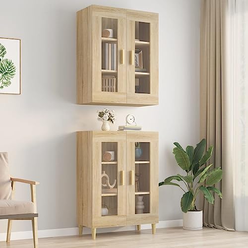 Lauuoeriau Haus & Garten Möbelhängeschrank Hängeschrank Sonoma Eiche 69,5x34x90 cm von Lauuoeriau