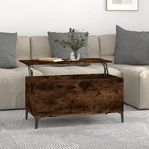 Lauuoeriau Home & Garden,Furniture-Coffee Table Smoked Oak 90x44.5x45cm Engineered Wood von Lauuoeriau