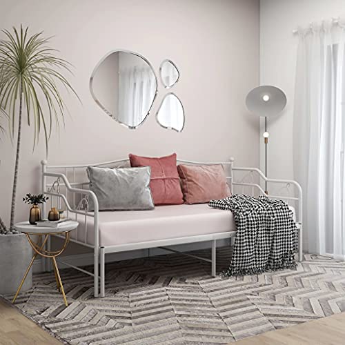Lauuoeriau Home & Garden,Möbel Ausziehbares Schlafsofa Bettgestell ohne Matratze Weiß Metall 90x200cm Lauuoeriau Home & Garden,Möbel Ausziehbares Schlafsofa Bettgestell ohne Matratze Weiß Metall 90x200cm von Lauuoeriau