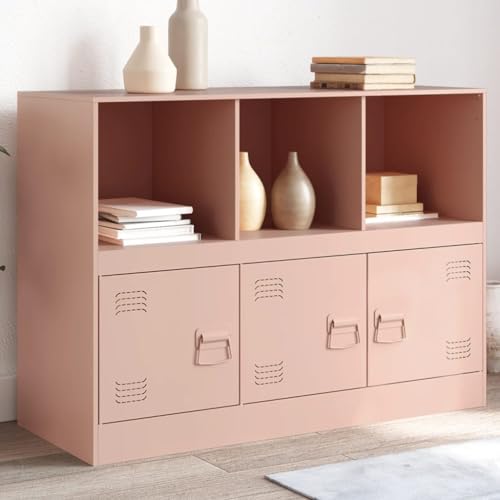 Lauuoeriau Home & Garden,Möbel-Sideboard Pink 99x39x73cm Stahl Lauuoeriau Home & Garden,Möbel-Sideboard Pink 99x39x73cm Stahl von Lauuoeriau