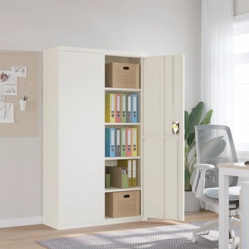 Lauuoeriau Home & Garden Möbel-Aktenschrank, weiß, 105 x 40 x 180 cm, Stahl Lauuoeriau Home & Garden Möbel-Aktenschrank, weiß, 105 x 40 x 180 cm, Stahl von Lauuoeriau