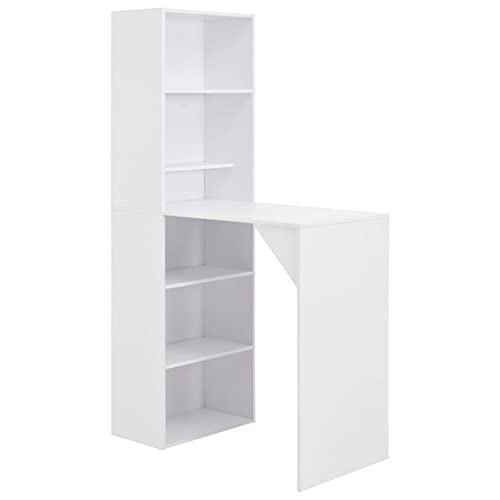 Lauuoeriau Home & Garden Möbel-Bartisch mit Schrank, Weiß, 115 x 59 x 200 cm Lauuoeriau Home & Garden Möbel-Bartisch mit Schrank, Weiß, 115 x 59 x 200 cm von Lauuoeriau