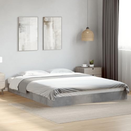 Lauuoeriau Home & Garden Möbel-Bettgestell ohne Matratze Beton Grau 150x200 cm King Size Lauuoeriau Home & Garden Möbel-Bettgestell ohne Matratze Beton Grau 150x200 cm King Size von Lauuoeriau
