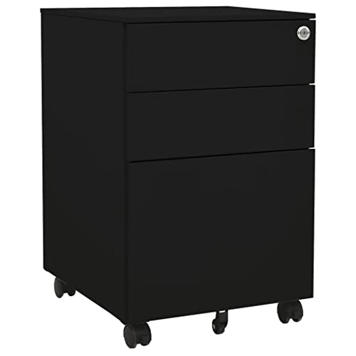 Lauuoeriau Home & Garden Möbel-Mobiler Aktenschrank, schwarz, 39 x 45 x 60 cm, Stahl Lauuoeriau Home & Garden Möbel-Mobiler Aktenschrank, schwarz, 39 x 45 x 60 cm, Stahl von Lauuoeriau