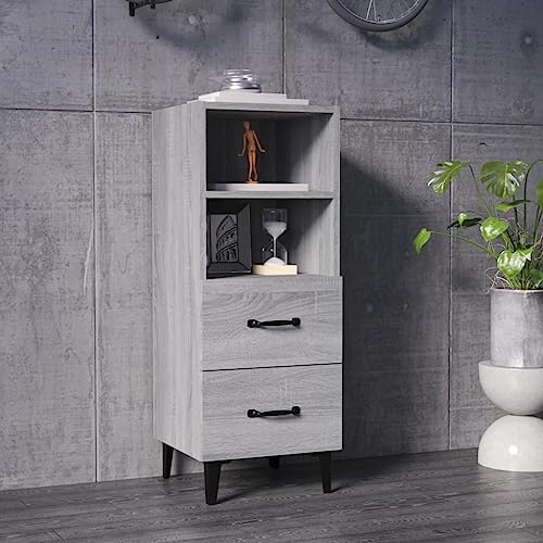 Lauuoeriau Home & Garden Möbel-Sideboard grau Sonoma 34,5x34x90 cm Holzwerkstoff von Lauuoeriau