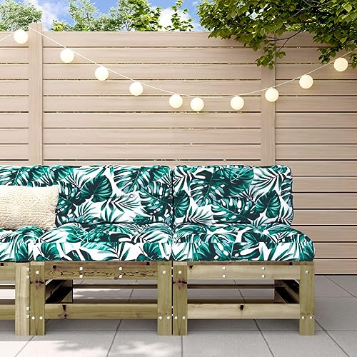 Lauuoeriau Möbelartikel Home Mittelsofas mit Kissen 2 Stück imprägniertes Holz Kiefer Möbel Lauuoeriau Möbelartikel Home Mittelsofas mit Kissen 2 Stück imprägniertes Holz Kiefer Möbel von Lauuoeriau