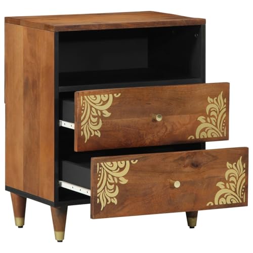 Lauuoeriau Nachttisch 50x33x60cm Massivholz MangoTische Nachttische von Lauuoeriau