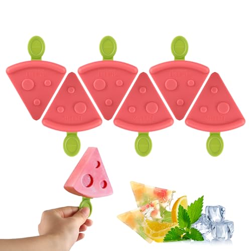 Eisformen Eis am Stiel Set – 6 Silikon Eisform mit Stiel - BPA-frei Eisformen für Kinder - Eisstiele Wiederverwendbar Kinder - Popsicle Formen Set mit Sticks und Deckel von Lauviomify