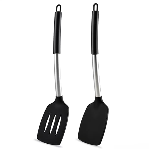 Pfannenwender, Hitzebeständiger Silikon Pfannenwender Spatel Küchenhelfer Set,Antihaft Spachtel zum Kochen,Silikon küchenhelfer von Fisch Pfannkuchen von Lauviomify